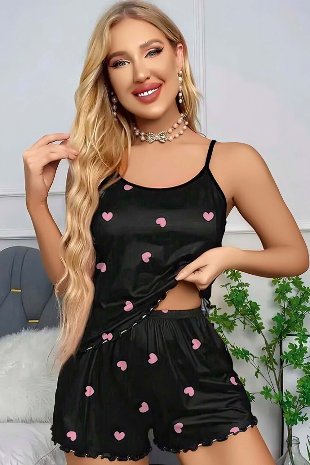 Kadın Şort Takım Siyah