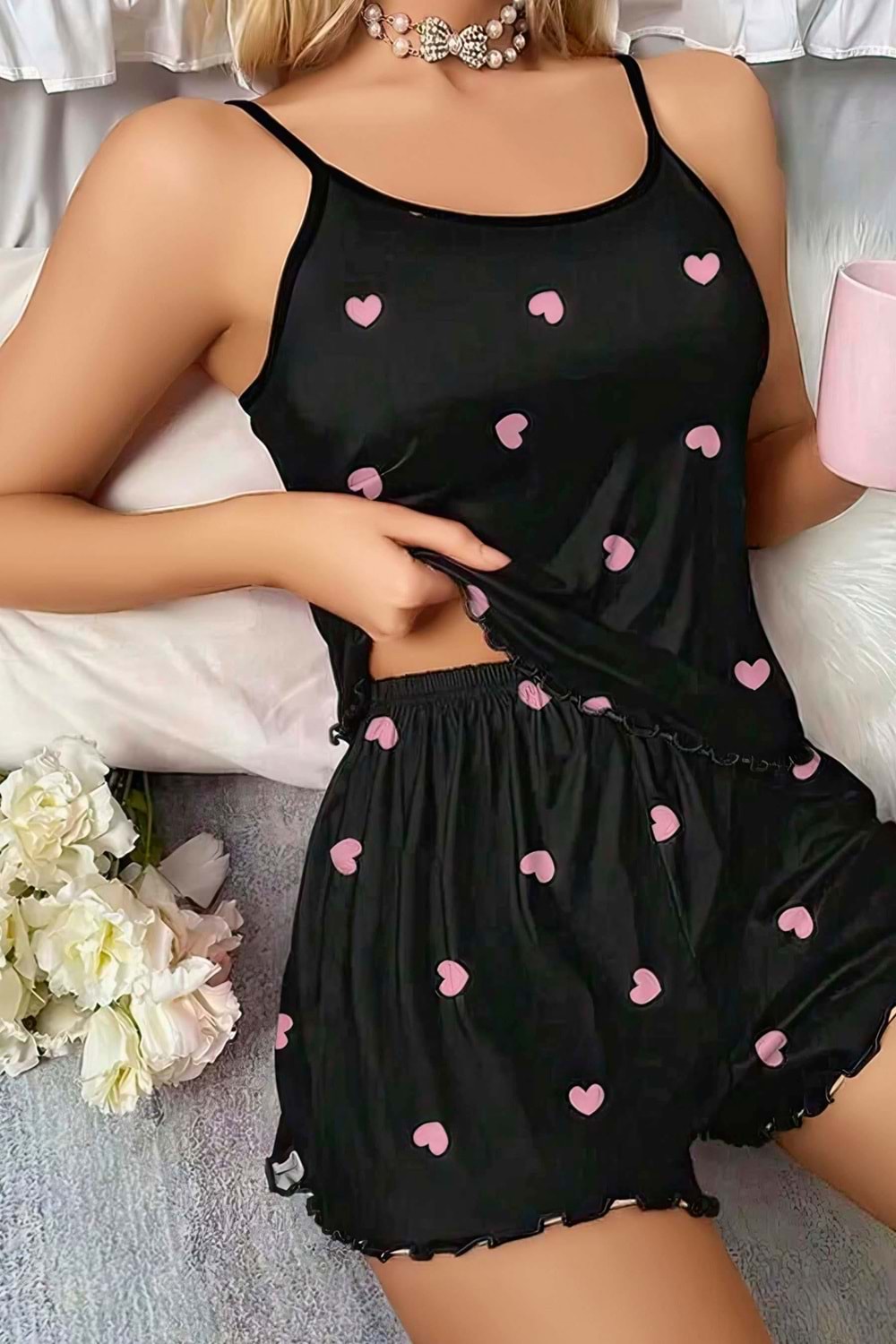 Kadın Şort Takım Siyah