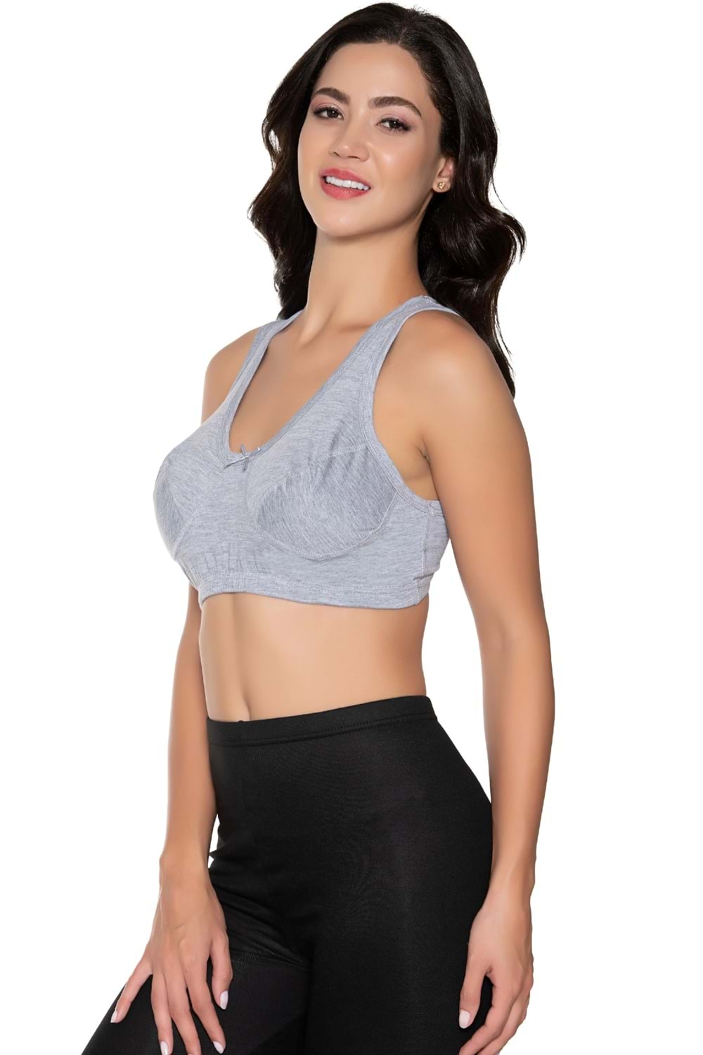 Kadın Penye Body Sütyen Gri