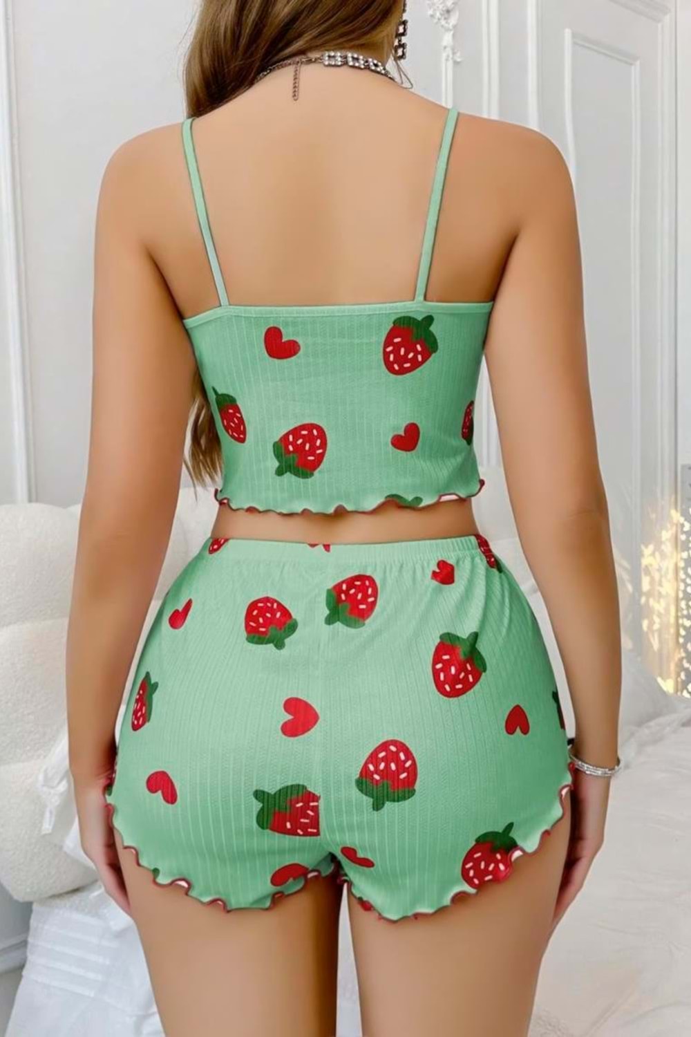 Kadın Şort Takım Yeşil