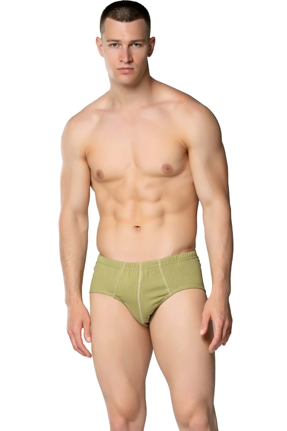 Erkek Penye Slip Askeri Yeşil