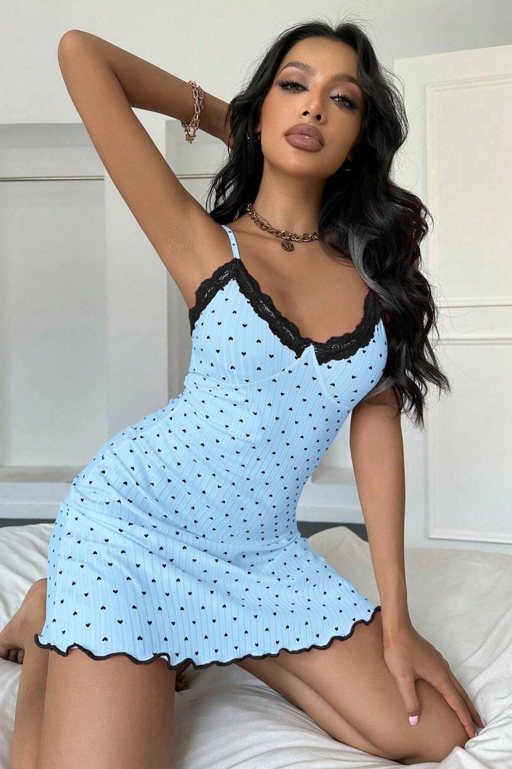 Kadın Elbise Gecelik Mavi