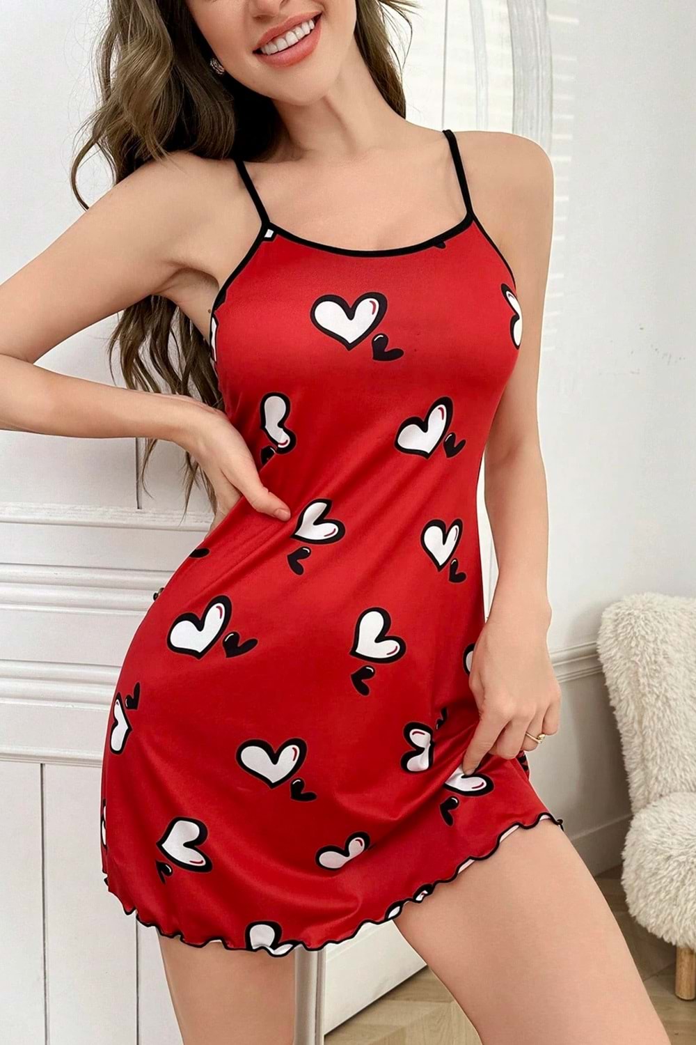 Kadın Elbise Gecelik Kırmızı