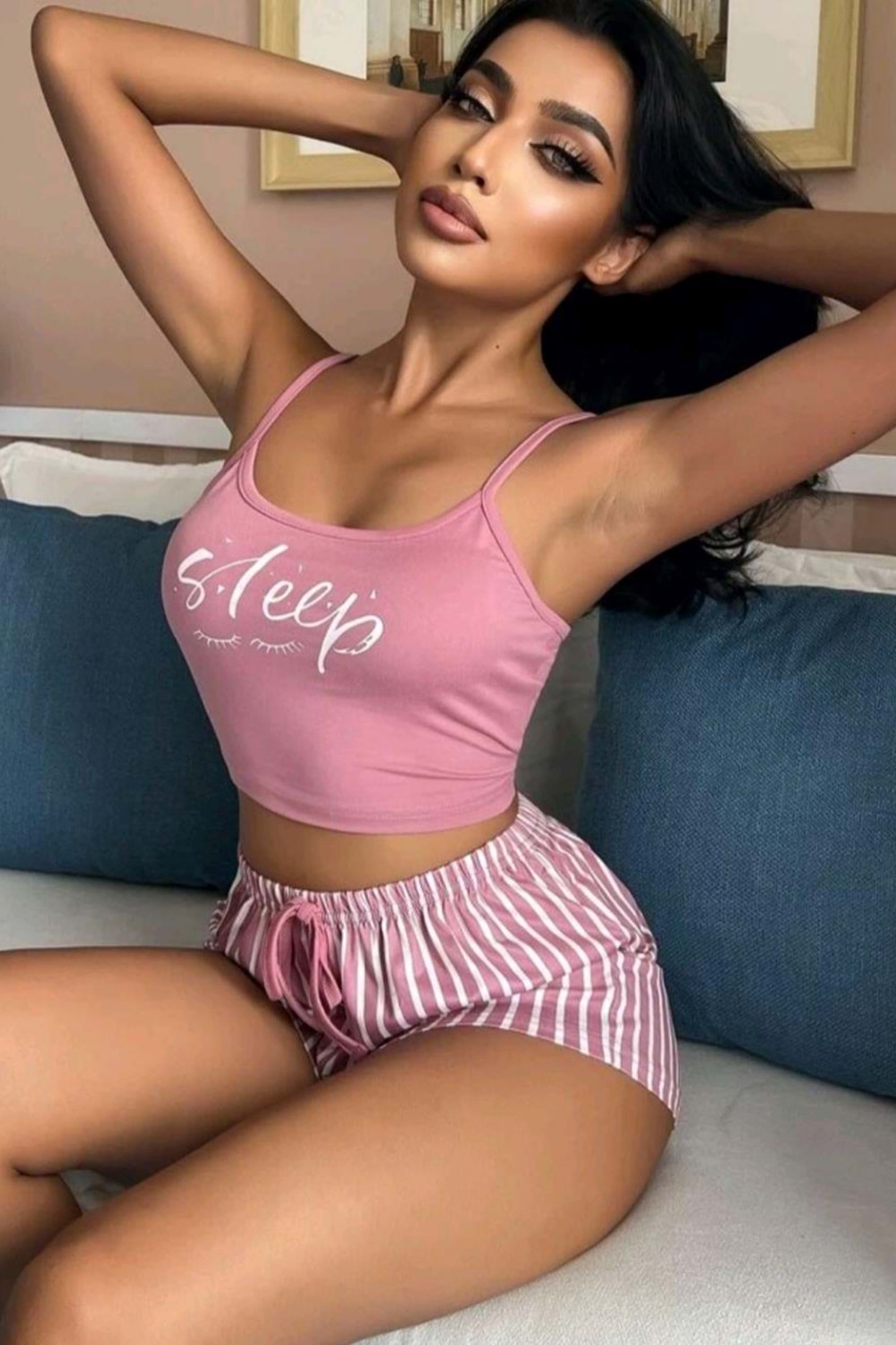 Kadın Şort Takım Pembe