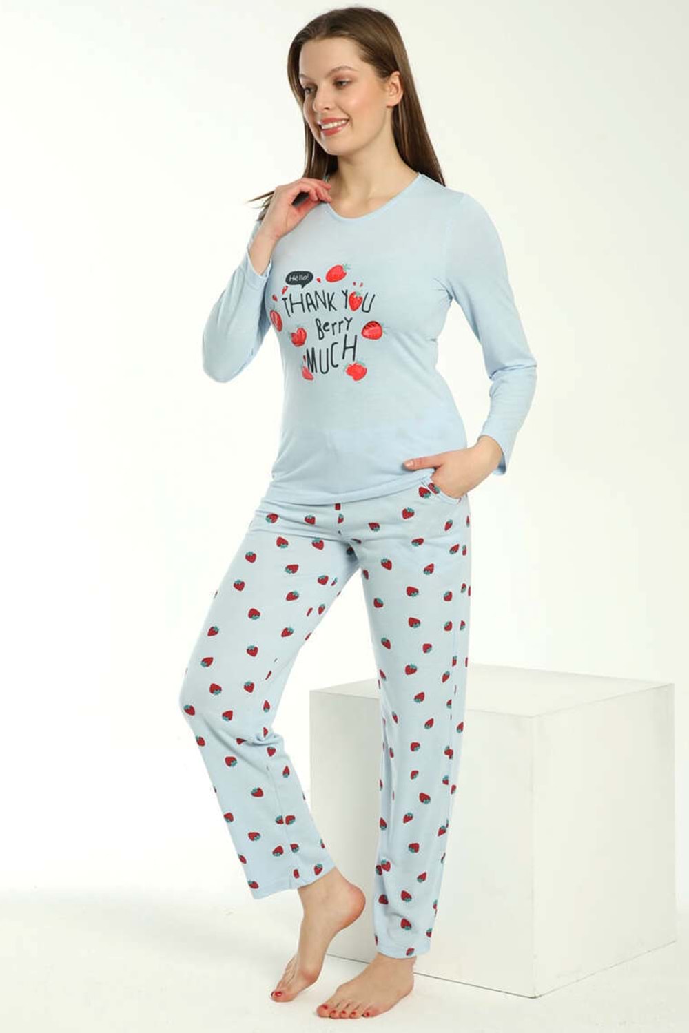 Kadın Uzun Kollu Pijama Takım