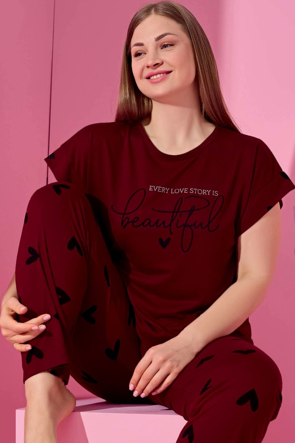 Kadın Kısa Kollu Pijama Takım