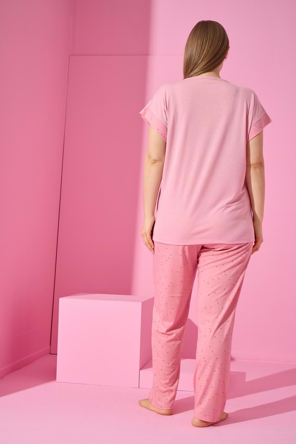 Kadın Kadife Pijama Takım Bordo