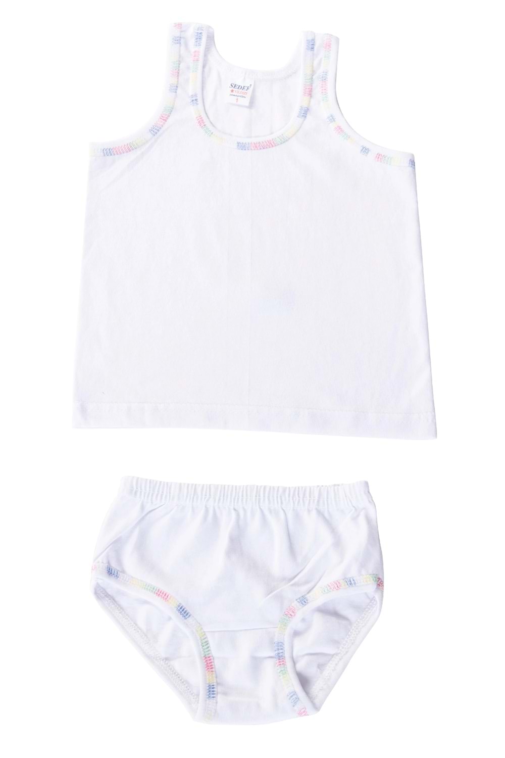 Erkek Çocuk Penye Atlet Slip Takım Beyaz