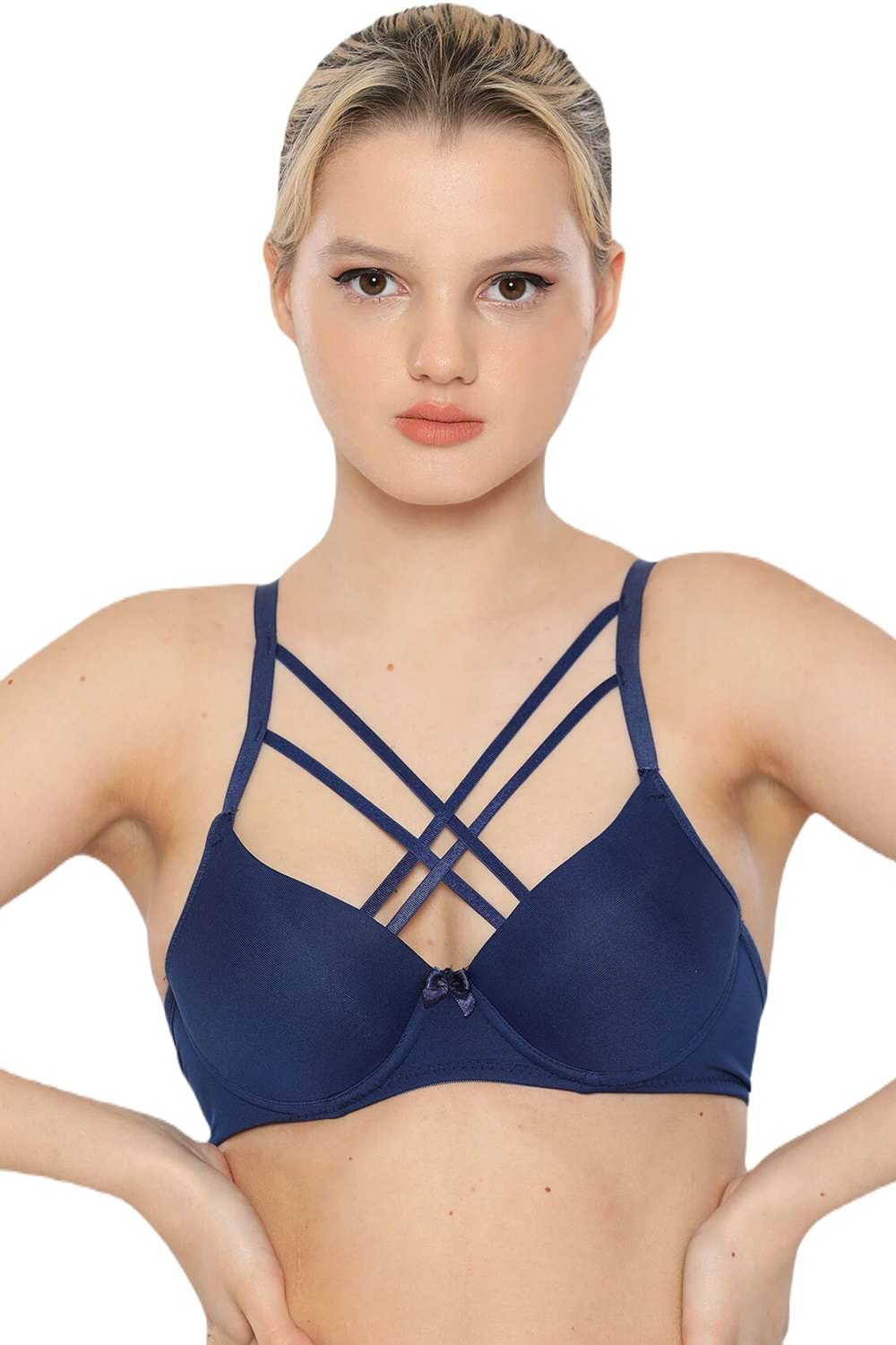 Kadın Destekli Önü Çapraz İpli Sütyen