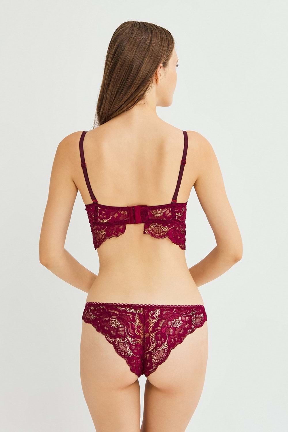 Cansoy 311 Destekli Bralet Takım Bordo No: 75B