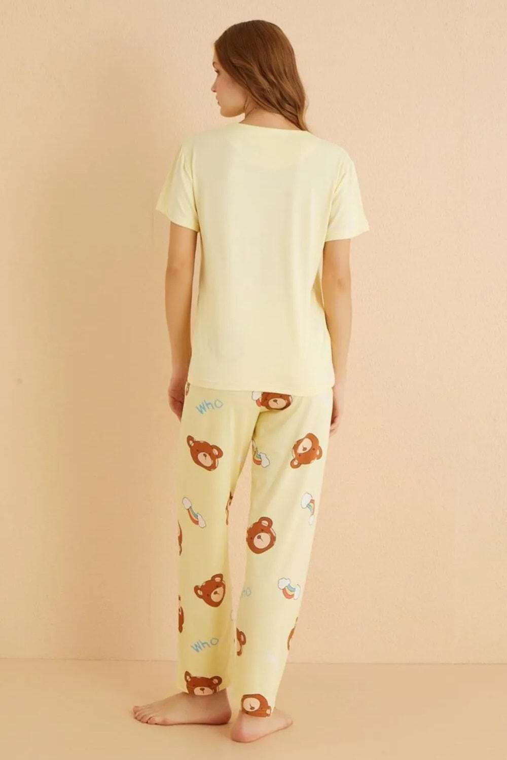 Kadın Pijama Takım Sarı