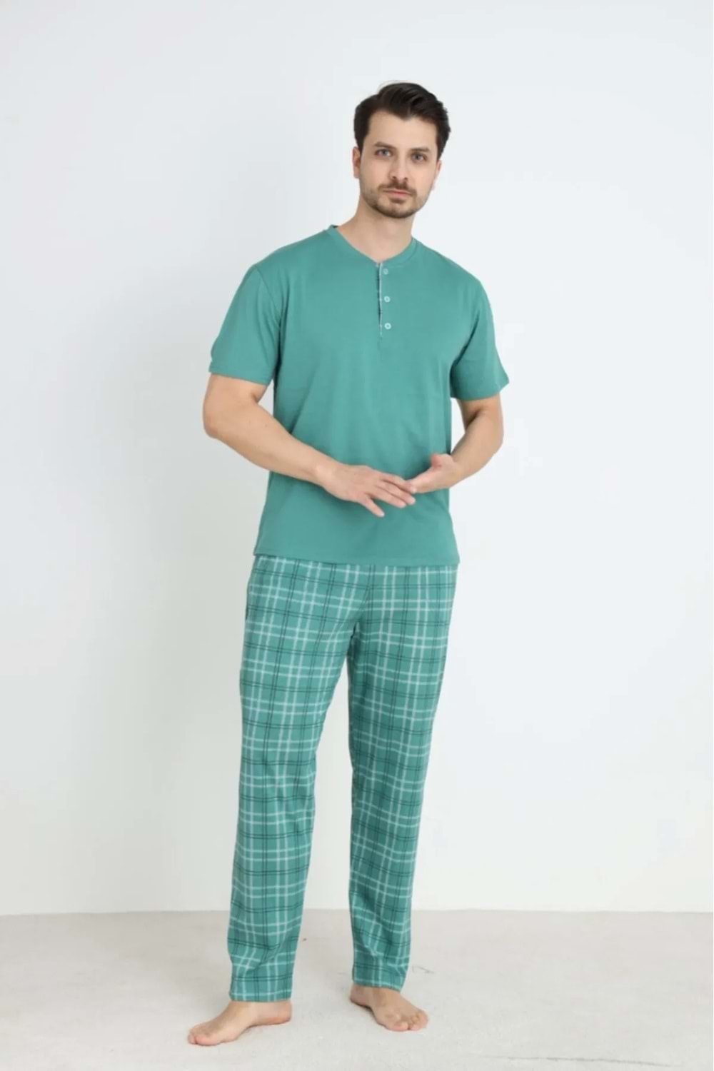 Erkek Pijama Takım Mint