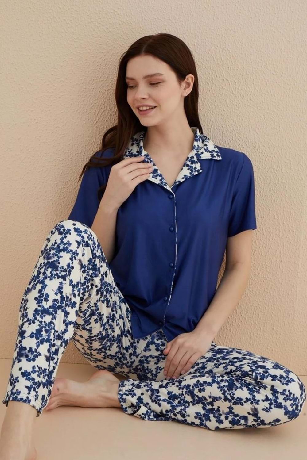 Kadın Marla Pijama Takım Lacivert