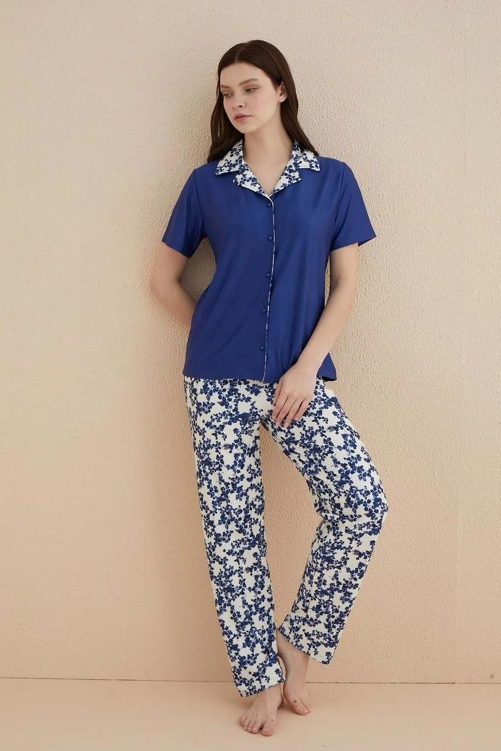 Kadın Marla Pijama Takım Lacivert