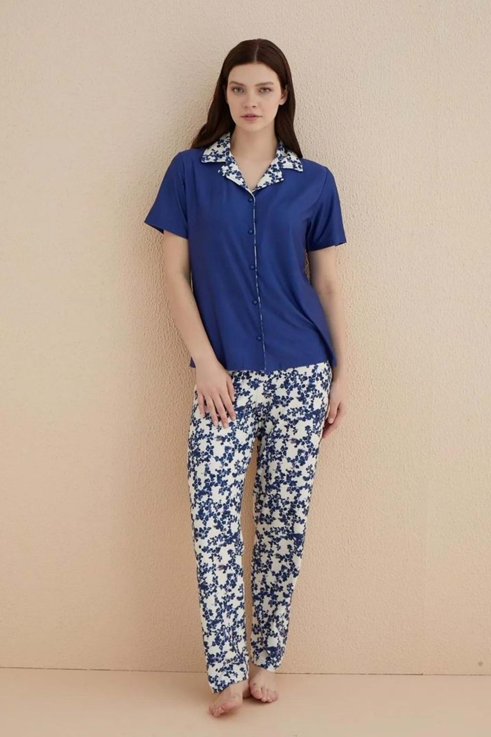 Kadın Marla Pijama Takım Lacivert