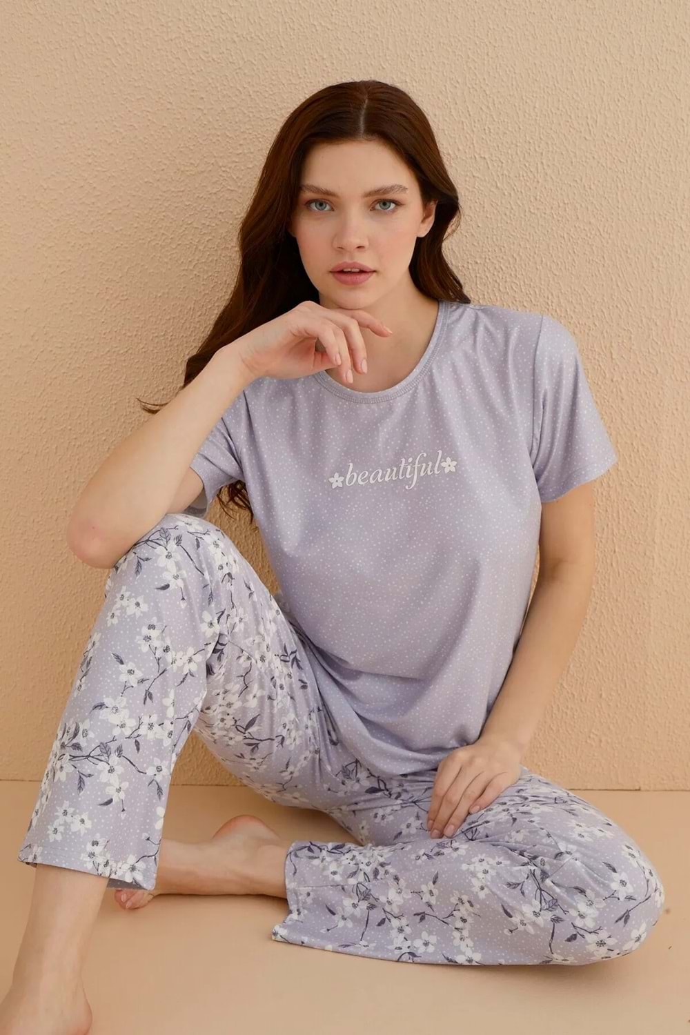 Kadın Marla Pijama Takım Gri