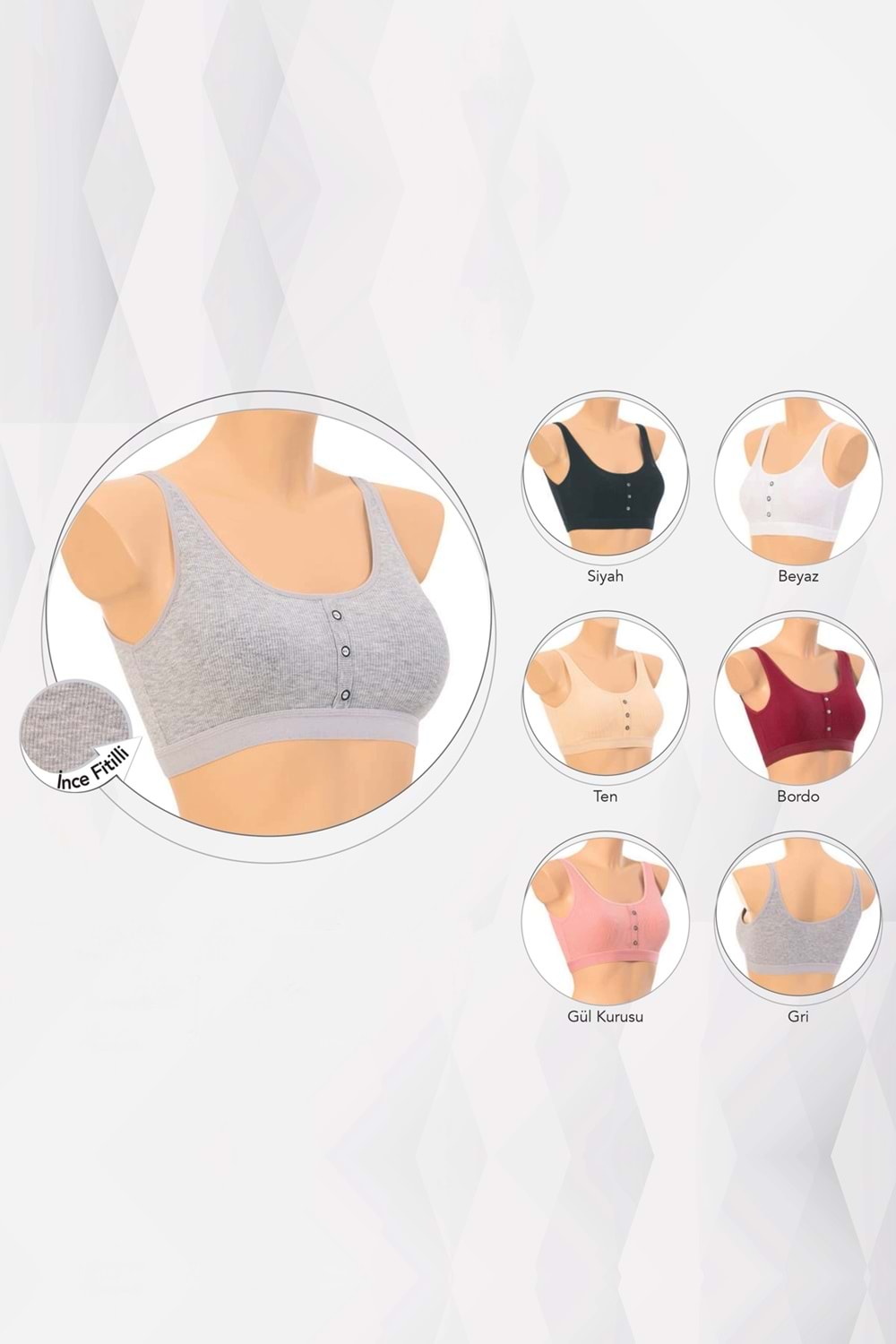 Kadın Kaşkorse Pedli Büstiyer Gül Kurusu