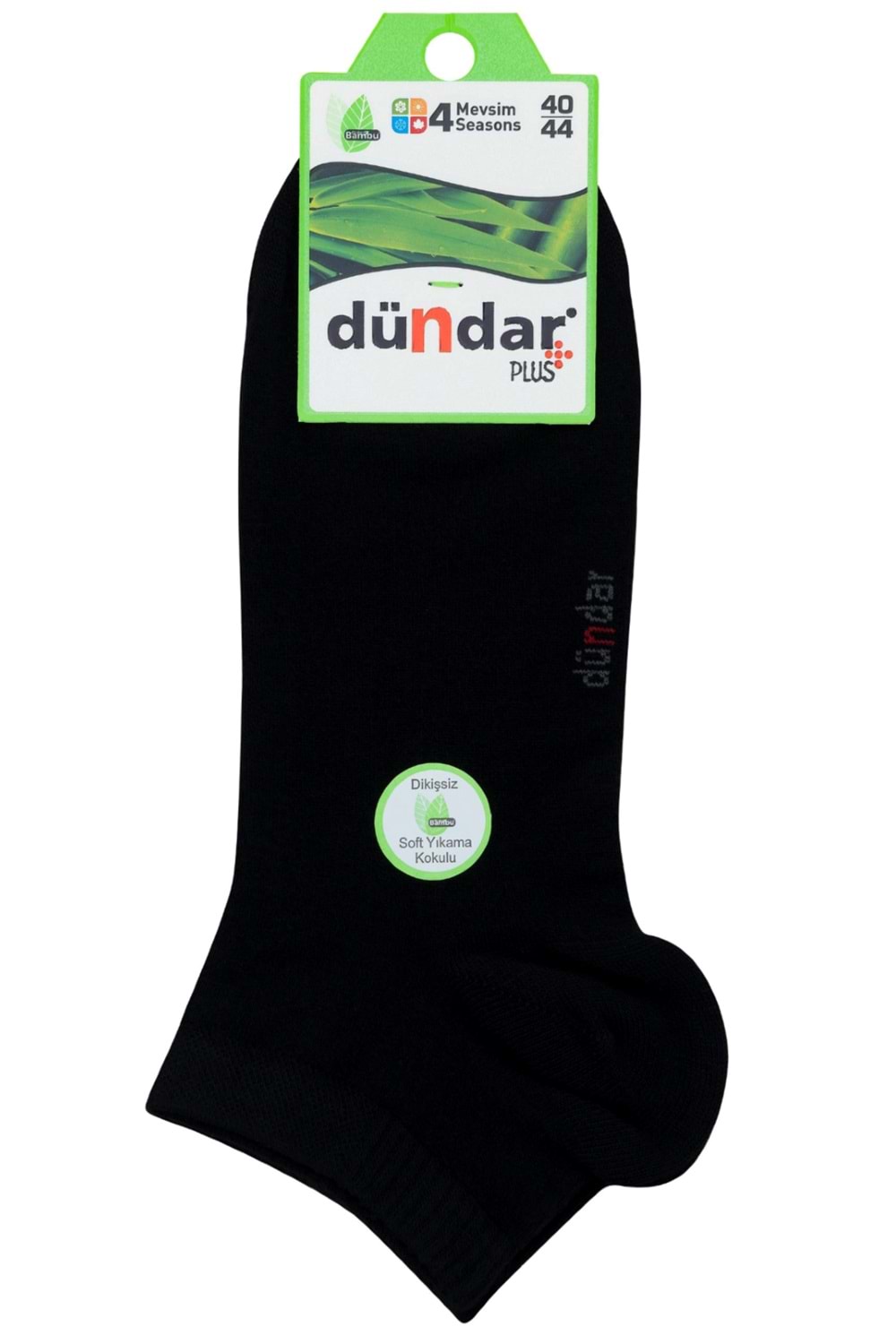 Erkek Bambu Patik Çorap Siyah