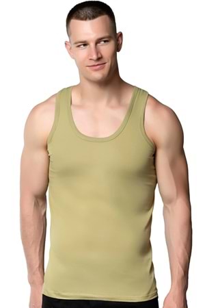 Erkek Penye Atlet Askeri Yeşil