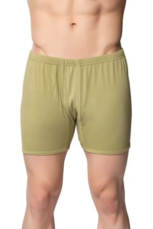 Erkek Penye Paçalı Don Askeri Yeşil