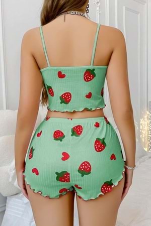 Kadın Şort Takım Yeşil