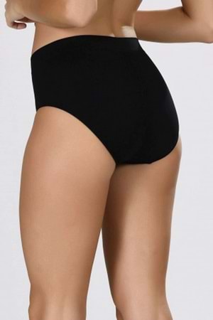 Kadın Mikrofiber Yüksek Bel Külot Siyah