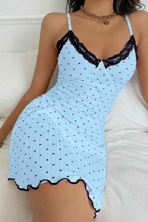 Kadın Elbise Gecelik Mavi