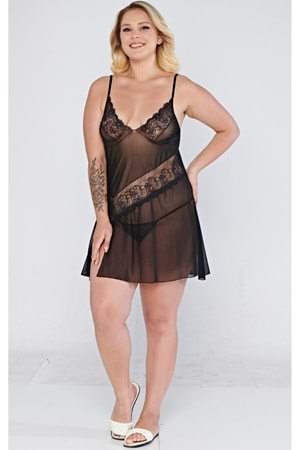 Kadın Fantezi Elbise Takım Siyah