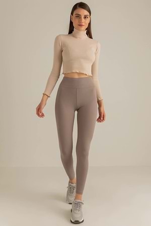 Kadın Fitilli Yüksek Bel Tayt