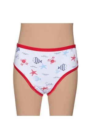 Kız Çocuk Likralı Külot Emprime