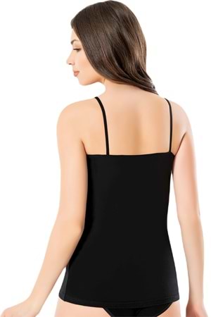 Kadın Likralı İp Askılı Krop