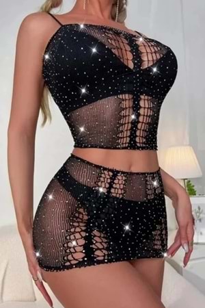 Kadın Fantezi Vücut Çorabı Siyah