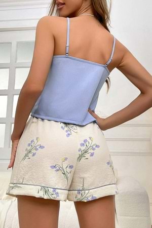 Kadın Şort Takım Mavi