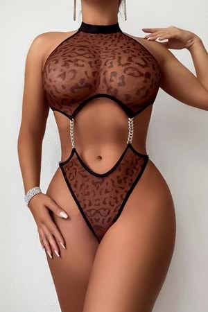Kadın Erotik Takım Leopar