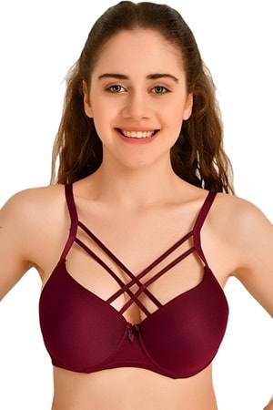 Kadın Destekli Önü Çapraz İpli Sütyen