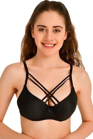 Kadın Destekli Önü Çapraz İpli Sütyen