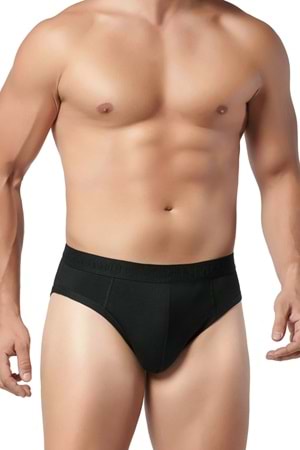 Erkek Modal Slip Siyah