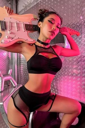 Kadın Fantezi Jartiyer Takım Siyah