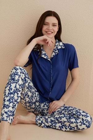 Kadın Marla Pijama Takım Lacivert