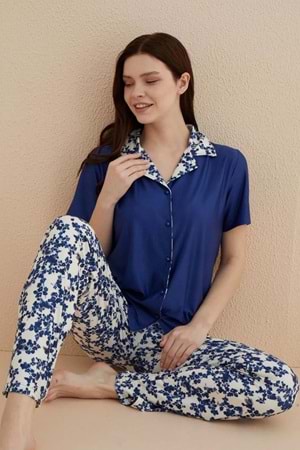 Kadın Marla Pijama Takım Lacivert