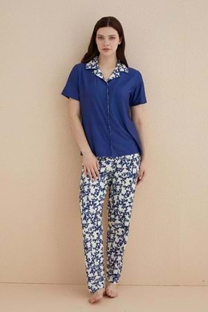 Kadın Marla Pijama Takım Lacivert