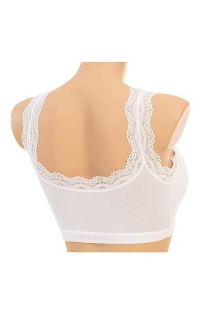 Kadın Bambu Pedli Büstiyer Beyaz