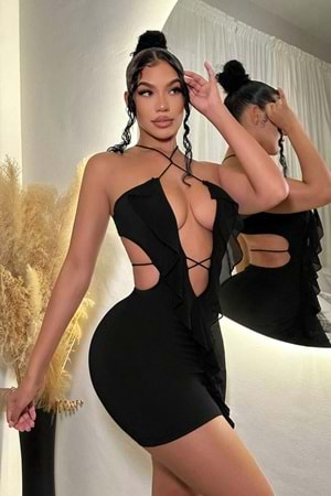 Kadın Fantezi Elbise Siyah