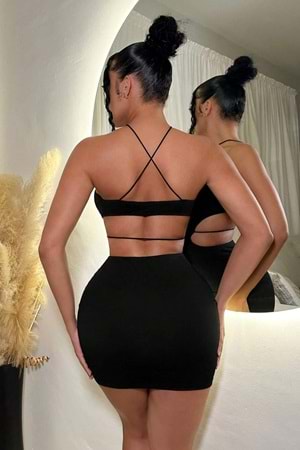 Kadın Fantezi Elbise Siyah