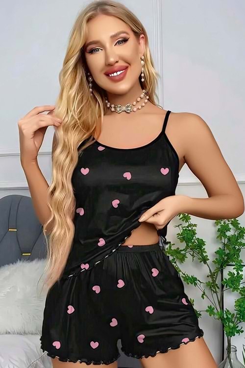 Kadın Şort Takım Siyah