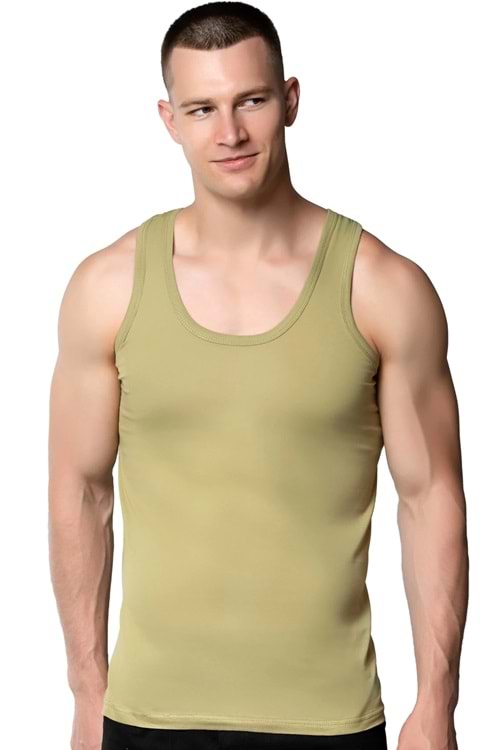 Erkek Penye Atlet Askeri Yeşil