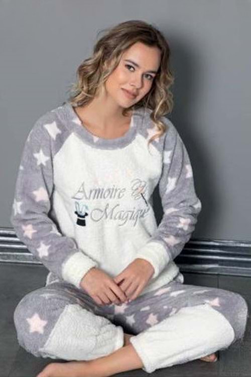Kadın Peluş Pijama Takım