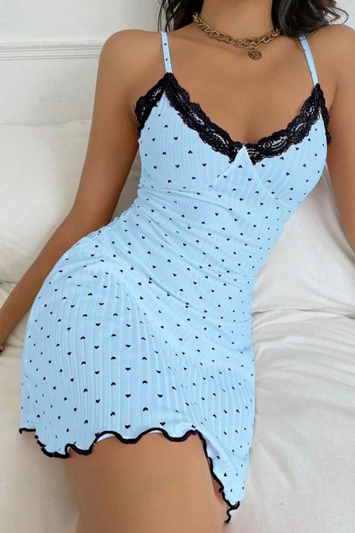 Kadın Elbise Gecelik Mavi