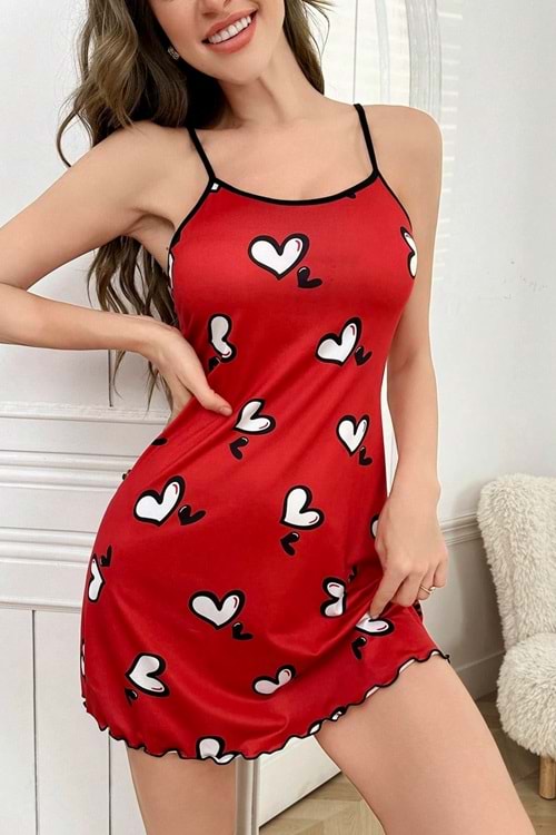 Kadın Elbise Gecelik Kırmızı