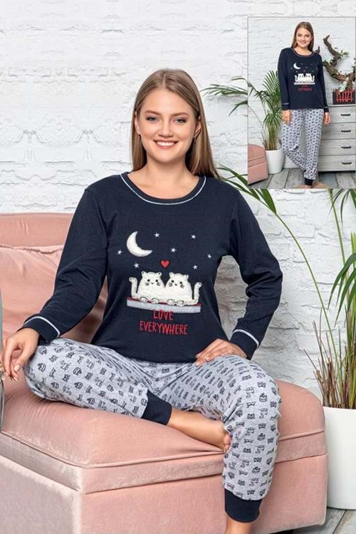 Kadın Uzun Kollu Pijama Takım